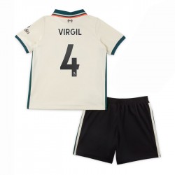 Camisola Liverpool Virgil van Dijk 4 Criança Equipamento Segundo 2021-2022 Manga Curta
